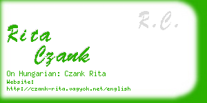 rita czank business card